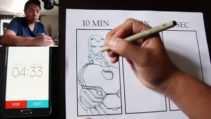 Dessiner Iron Man en 10mn 1mn et 10s