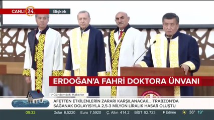 Cumhurbaşkanı Erdoğan'a fahri doktora unvanı