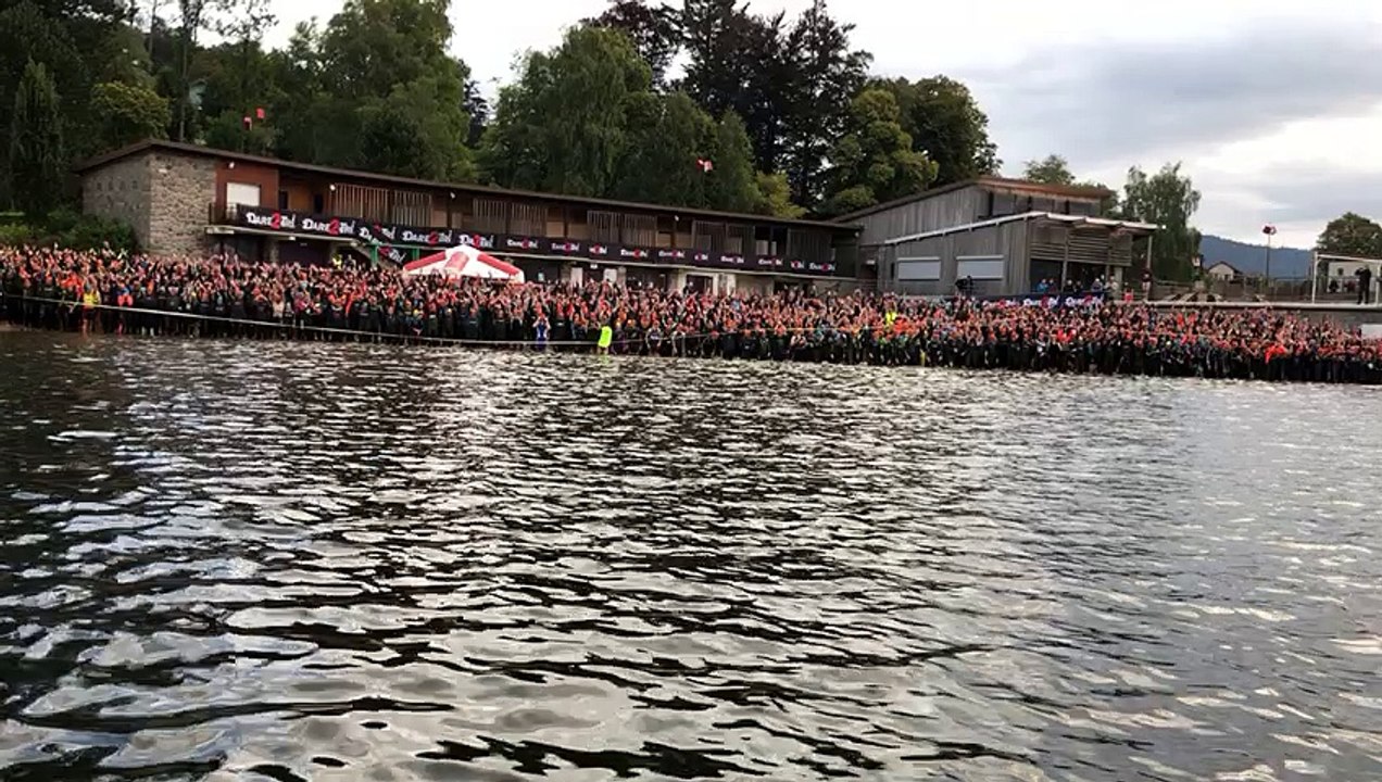 Triathlon de Gérardmer : départ de l’épreuve Découverte