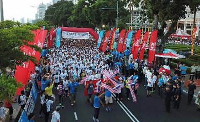 Participants in full spirit at Penang Starwalk 2018