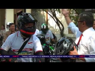 Sekjen Partai Koalisi Jokowi-Ma'ruf Amin Mengendarai Moge Menuju KPU - NET 5