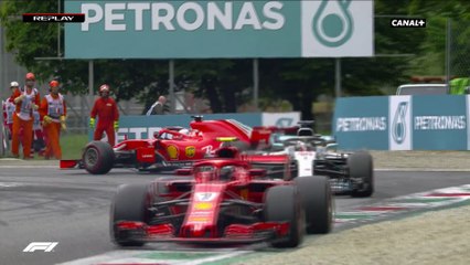 L'accrochage entre Vettel et Hamilton au ralenti