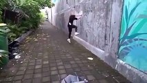 This parkour attempt goes from bad to worse to just terrible 