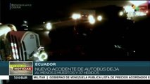 11 muertos y 37 heridos deja accidente de autobús en Ecuador