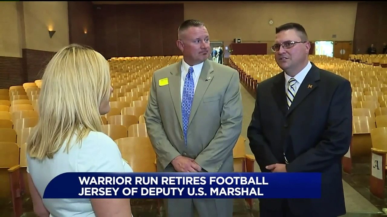 Fallen U.S. Marshal`s High School Football Jersey Retired