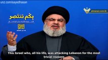 Hassan Nasrallah: Hezbollah is stronger than Israel