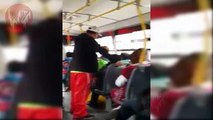 Peruano insulta a venezolanos en bus de transporte público y ellos lo encaran así