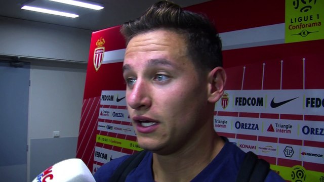 Florian Thauvin en zone mixte après la victoire de l'OM à Monaco (2-3)