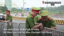 An ninh thắt chặt tại sân bay đón Olympic Việt Nam về nước