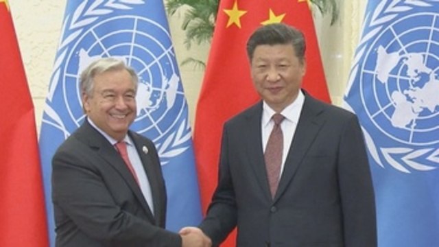 Xi Jinping y Guterres proclaman su unión contra el proteccionismo en Pekín
