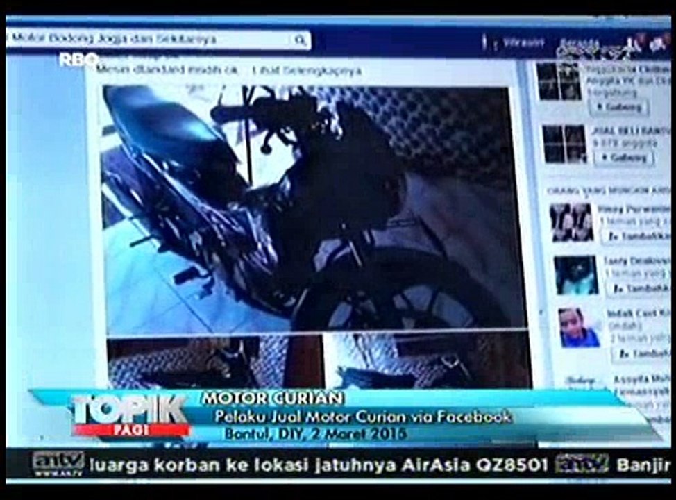 Komplotan Pencuri Motor Jual Hasil Curian Via Facebook