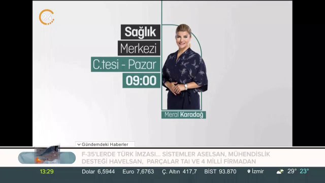 Sağlık Merkezi her cumartesi pazar 24 TV'de
