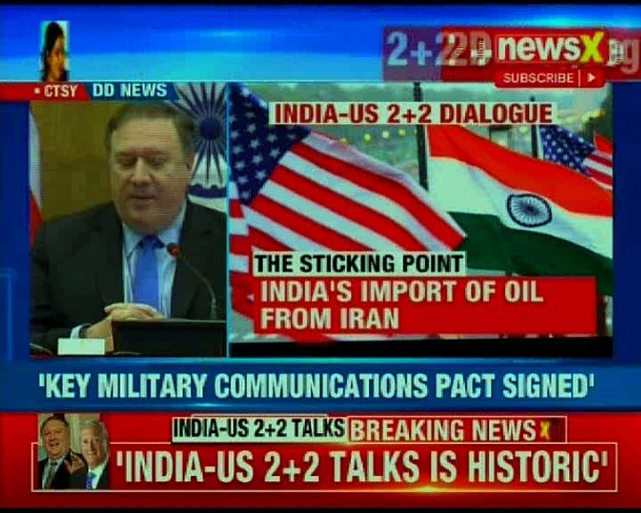 2+2 Dialogue: Key military communications pact signed, says US Secretary of State Mike Pompeo