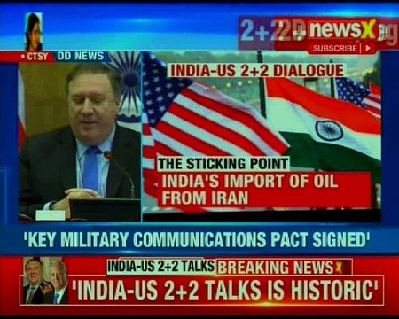 2+2 Dialogue: Key military communications pact signed, says US Secretary of State Mike Pompeo