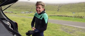 “We were fortunate enough to bump into Katrin W. Bærentsen who is the only Faroese female surfer in the islands. Her passion for surfing and love for the ocean