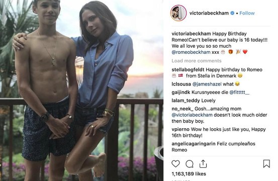 Victoria Beckham celebrates son Romeo's birthday