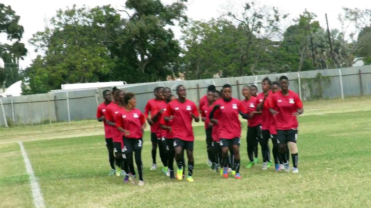 WOMEN TEAM FIRE UP FOR ZIM CHALLENGEThe Zambia Women National Team lit up their training session with a mix of song and dance as they went through the paces a