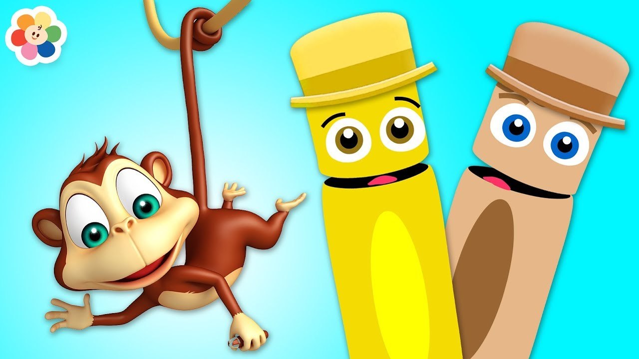LEARN FUN COLORS WITH MONKEY & BEAR | FOR LITTLE BABIES & KIDS | ANIMALS FOR KIDS