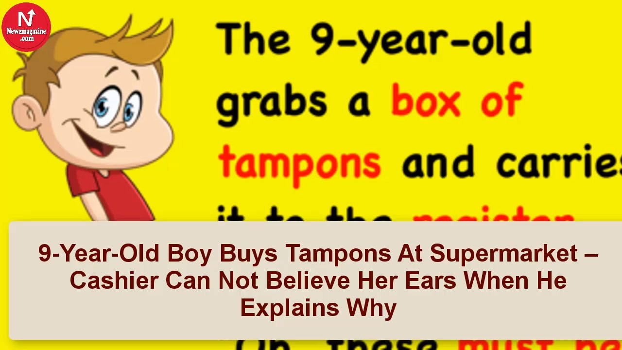 9-year-old boy buys tampons at supermarket – cashier can not believe her ears when he explains why