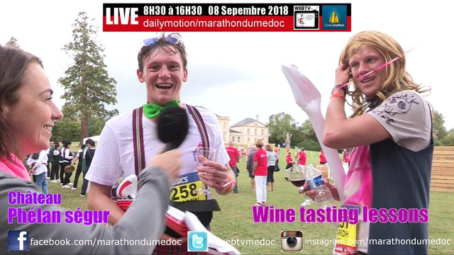 Cours de dégustation au Marathon du Médoc / Tasting Wine Lessons