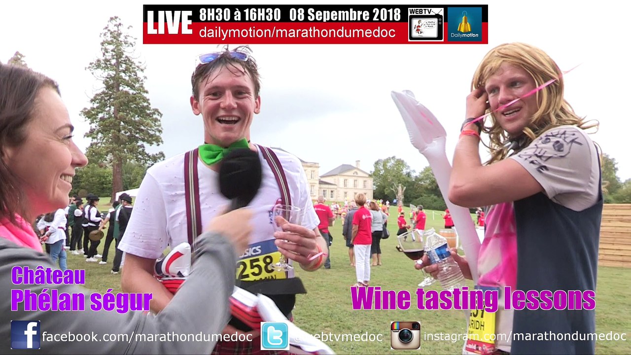 Cours de dégustation au Marathon du Médoc / Tasting Wine Lessons