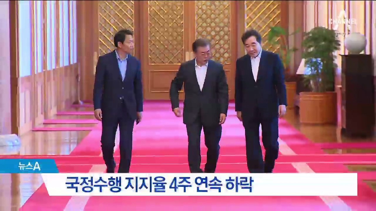 문 대통령 지지율 또 최저…부정평가 첫 40% 기록