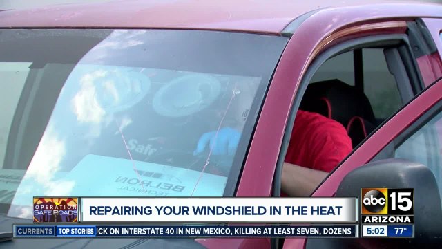 Company working to help repair damaged windshields from summer heat