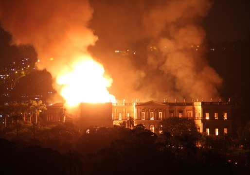 Fire Engulfs Brazil's 200-Year-Old National Museum