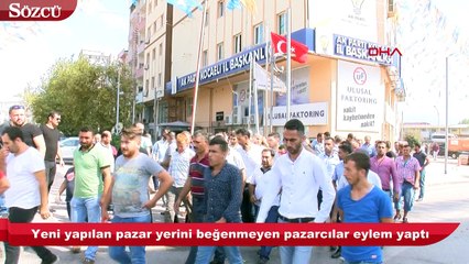 Kocaeli'de pazarcılar eylem yaptı