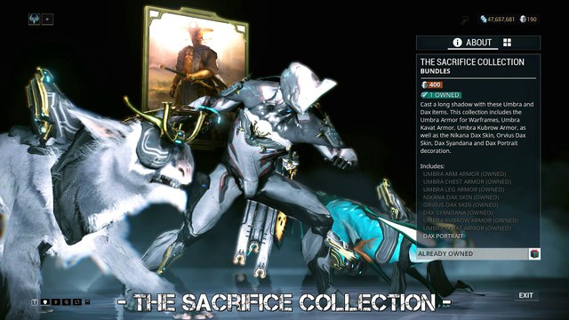 Warframe: The Sacrifice Collection - (UMBRA Fashion) - Update 23.0.4+