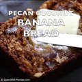 Pecan Coconut Banana Bread! The streusel topping makes this bread extra amazing!Print or Pin: