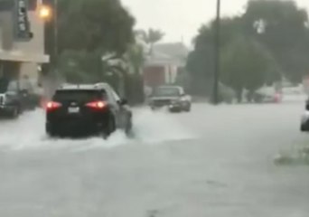 Heavy Rains, Flooding Inundate Galveston Streets
