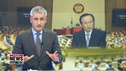 Ruling party chair gives speech at National Assembly