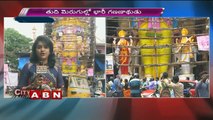 Khairatabad Ganesh Idol To Get Ready for Ganesh chaturthi ; Exclusive Visuals