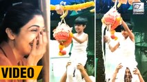 Shilpa Shetty's Son Viaan Breaks Dahi Handi During Janmashtami Celebrations