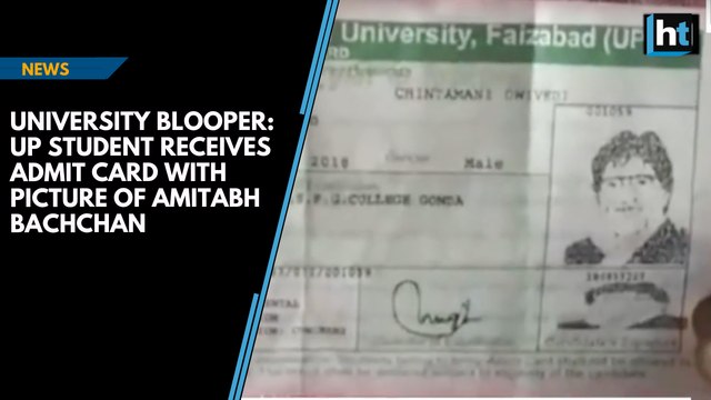University blooper: UP student receives admit card with picture of Amitabh Bachchan