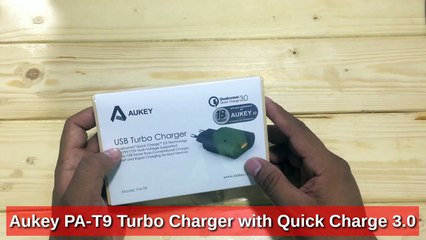 Unboxing Aukey PA T9 Turbo Charger with Quick Charge 3 0