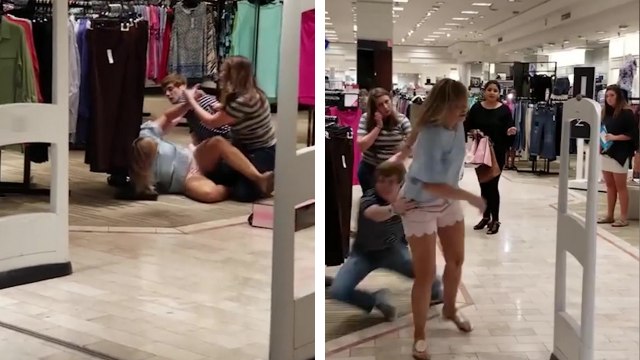 Une voleuse se débat comme une malade pour partir sans payer