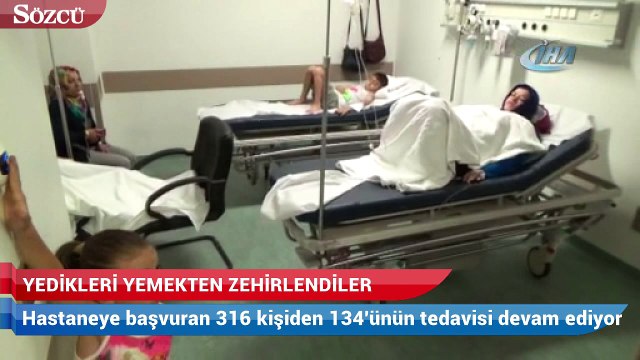Denizli’de 316 kişi yedikleri yemekten zehirlendi