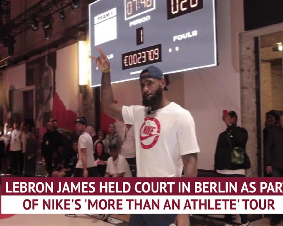 LeBron meets Sane and Boateng as he holds court in Berlin