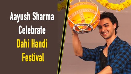 Download Video: Loveratri Actor Aayush Sharma Celebrate Dahi Handi Festival