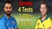India VS Australia 2018-2019: 3 T20, 4 Test, 3 ODI, Full Schedule | वनइंडिया हिंदी