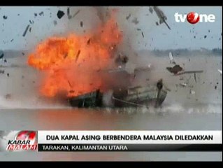 Polda Kalimantan Timur Ledakan Dua Kapal Nelayan Malaysia