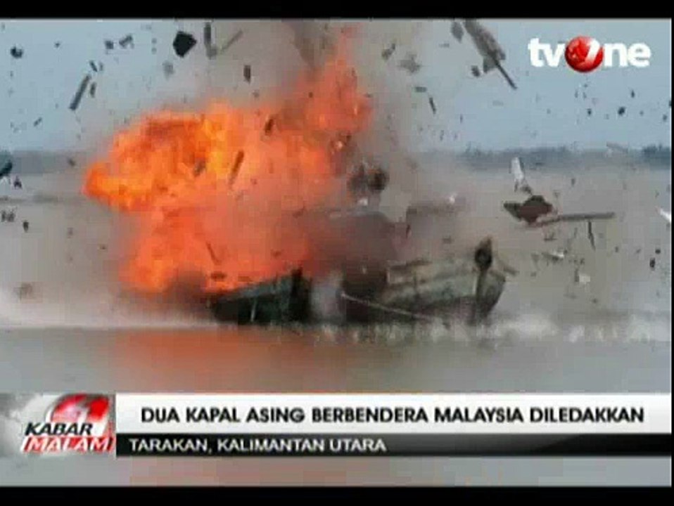 Polda Kalimantan Timur Ledakan Dua Kapal Nelayan Malaysia