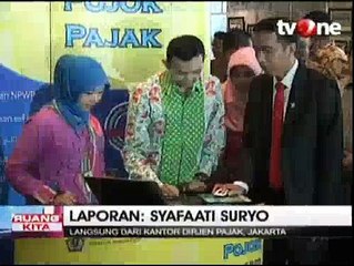 Presiden Jokowi Serahkan SPT ke Kantor Pajak