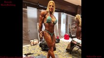 IFBB Dana Shemesh - Pumping Muscles and Flexing her Ripped Abs.