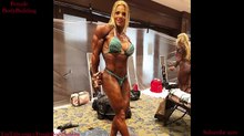 IFBB Dana Shemesh - Pumping Muscles and Flexing her Ripped Abs.