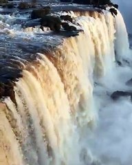 Iguazu during sunset is mesmerizing