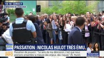 Passation de pouvoir: Nicolas Hulot très ému pendant son discours