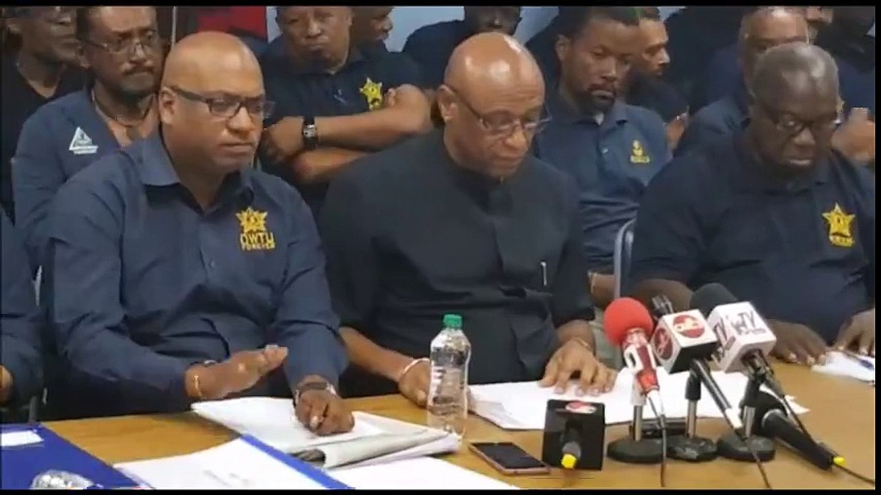 'REVERSE REFINERY DECISION AND CALL ELECTIONS'The Oilfield Workers Trade Union (OWTU) on Thursday held an emergency press conference to condemn Government's de